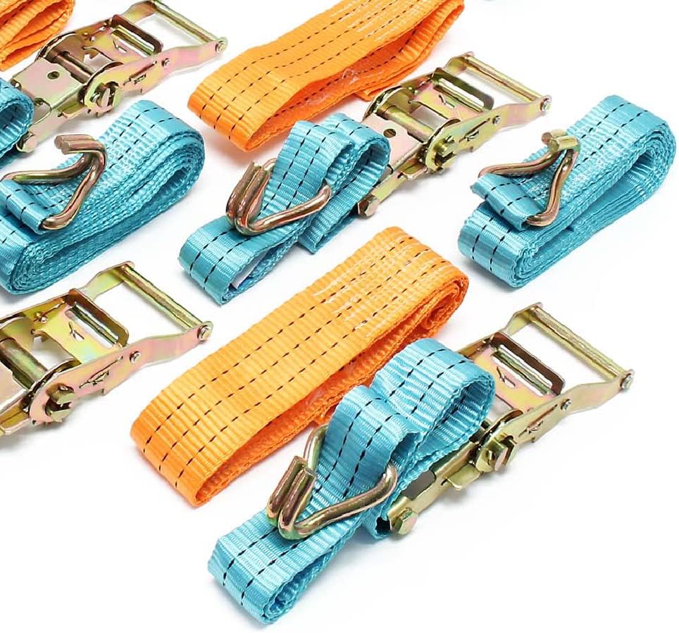 Spanngurte 4er Set für den Autotransport, 50mm x 3,5m, 3000 daN, Zurrgurte zur Radsicherung
