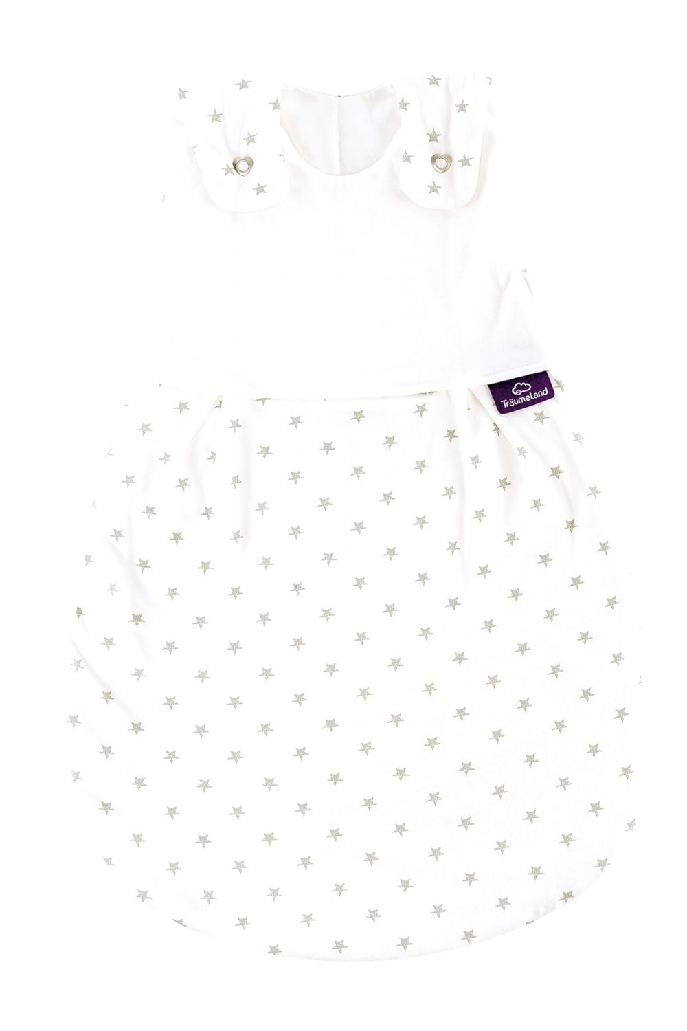 Träumeland S0101401 Aussenschlafsack LIEBMICH Sternchen grau, Grösse 44, mehrfarbig