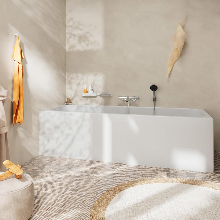 hansgrohe Tecturis S - Badewannenarmatur Aufputz für 2 Verbraucher, Mischbatterie Badewanne mit Ausl