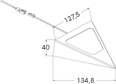 kalb | LED Unterbauleuchten Dreieck mit Sensor - Dimmer Einbaustrahler Einbauspot Edelstahl gebürste