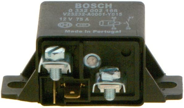 Bosch 0332002168 Leistungsrelais 12V 75A, IP5K4, Betriebstemperatur von -20° C bis 100° C, Schliesse