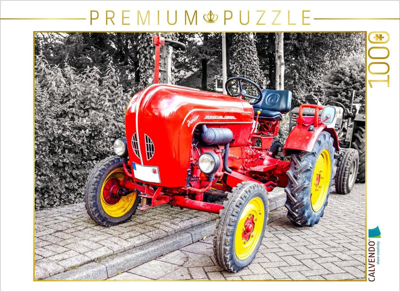 CALVENDO Puzzle Oldtimer Trecker Porsche Allgaier 1000 Teile Lege-Grösse 64 x 48 cm Foto-Puzzle Bild