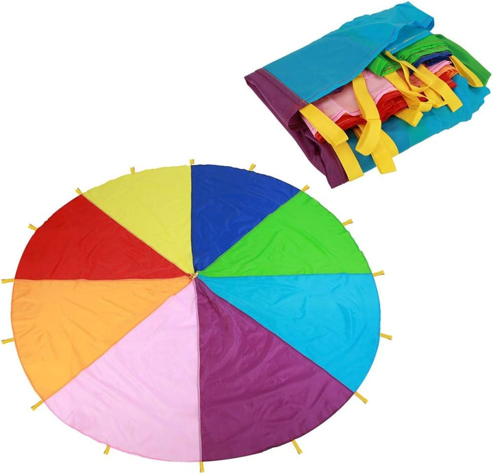 Garosa Schwungtuch Regenbogen Fallschirm Kinder Schule Familie Outdoor Pädagogisches Sportspiele Koo