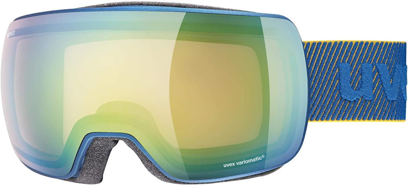 Uvex Unisex Compact V Skibrille (1er Pack) Einheitsgrösse underwater mat/green-clear, Einheitsgrösse