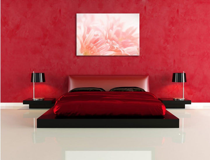 Pixxprint Gerbera-Blume als Leinwandbild/Grösse: 100x70 cm/Wandbild/Kunstdruck/fertig bespannt, 100x