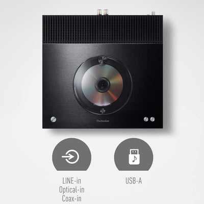 Technics Premium CD-Netzwerk-Receiver (Bluetooth, CD-Player, Streaming, Radio, USB) Schwarz, SA-C100