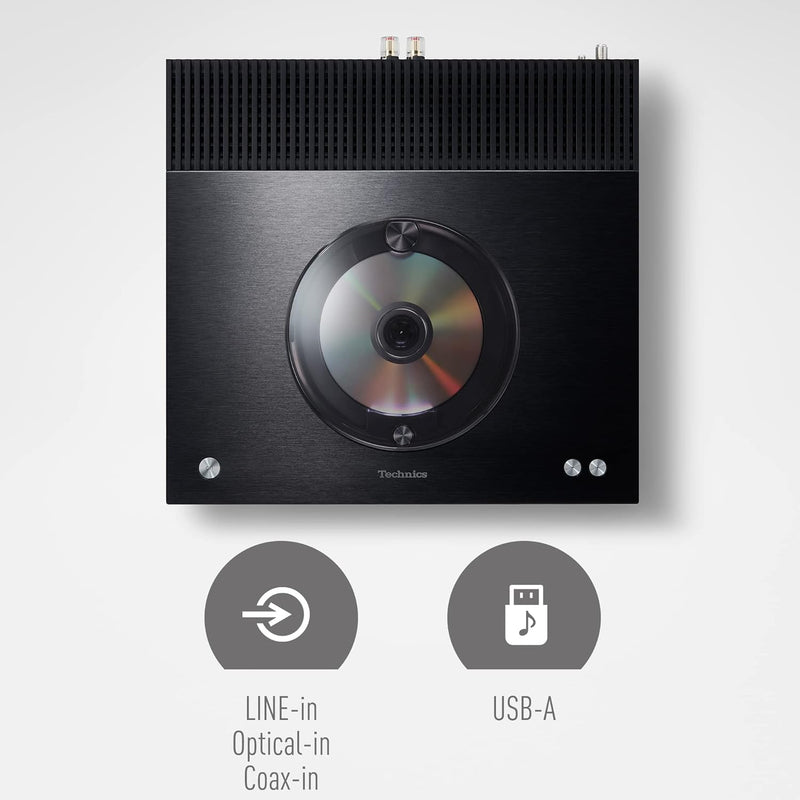 Technics Premium CD-Netzwerk-Receiver (Bluetooth, CD-Player, Streaming, Radio, USB) Schwarz, SA-C100