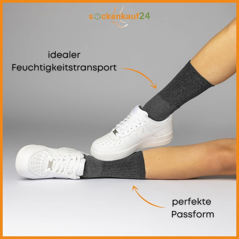 10 | 20 | 30 Paar Sportsocken Tennissocken Arbeitssocken Herren & Damen Socken Baumwolle 35-38 10 Pa