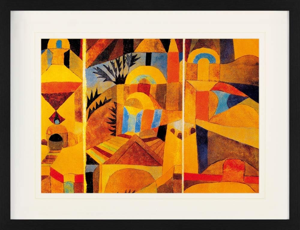 1art1 Paul Klee Poster Der Tempelgarten, 1920 Gerahmtes Bild Mit Edlem Passepartout | Wand-Bilder |