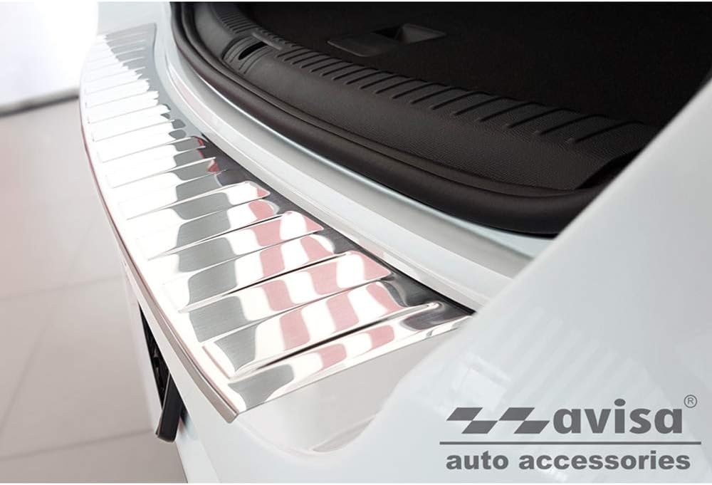 Avisa Edelstahl Heckstossstangenschutz kompatibel mit Seat Leon IV ST Sportstourer 2020- inkl. FR &