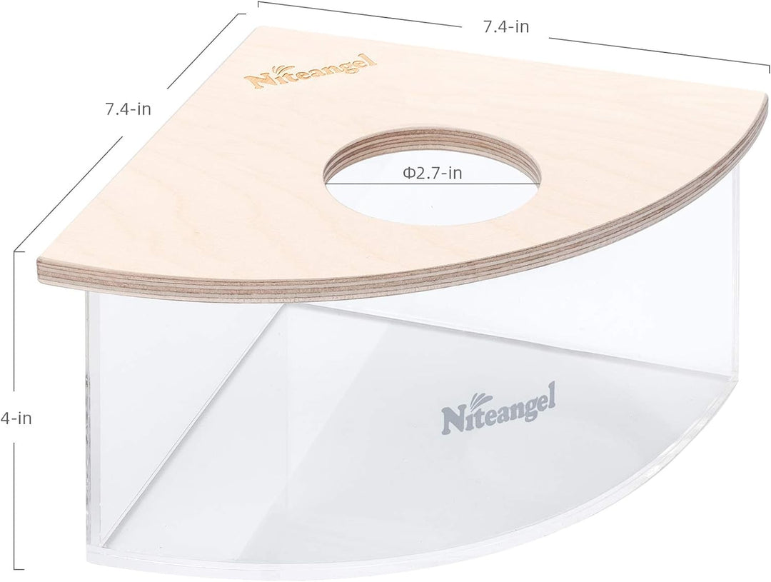 Niteangel Kleintiersandbad-Box - Acryl-Kleintier-Sandbad-Dusche & Sandgruben-Behälter für Hamster, M