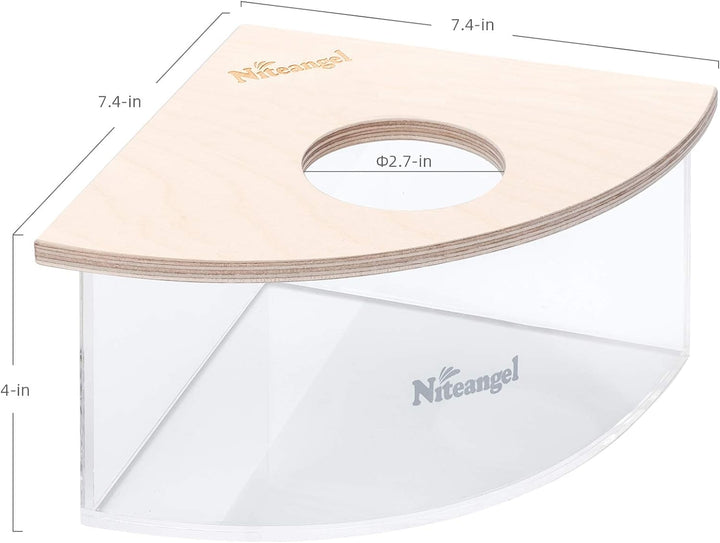 Niteangel Kleintiersandbad-Box - Acryl-Kleintier-Sandbad-Dusche & Sandgruben-Behälter für Hamster, M