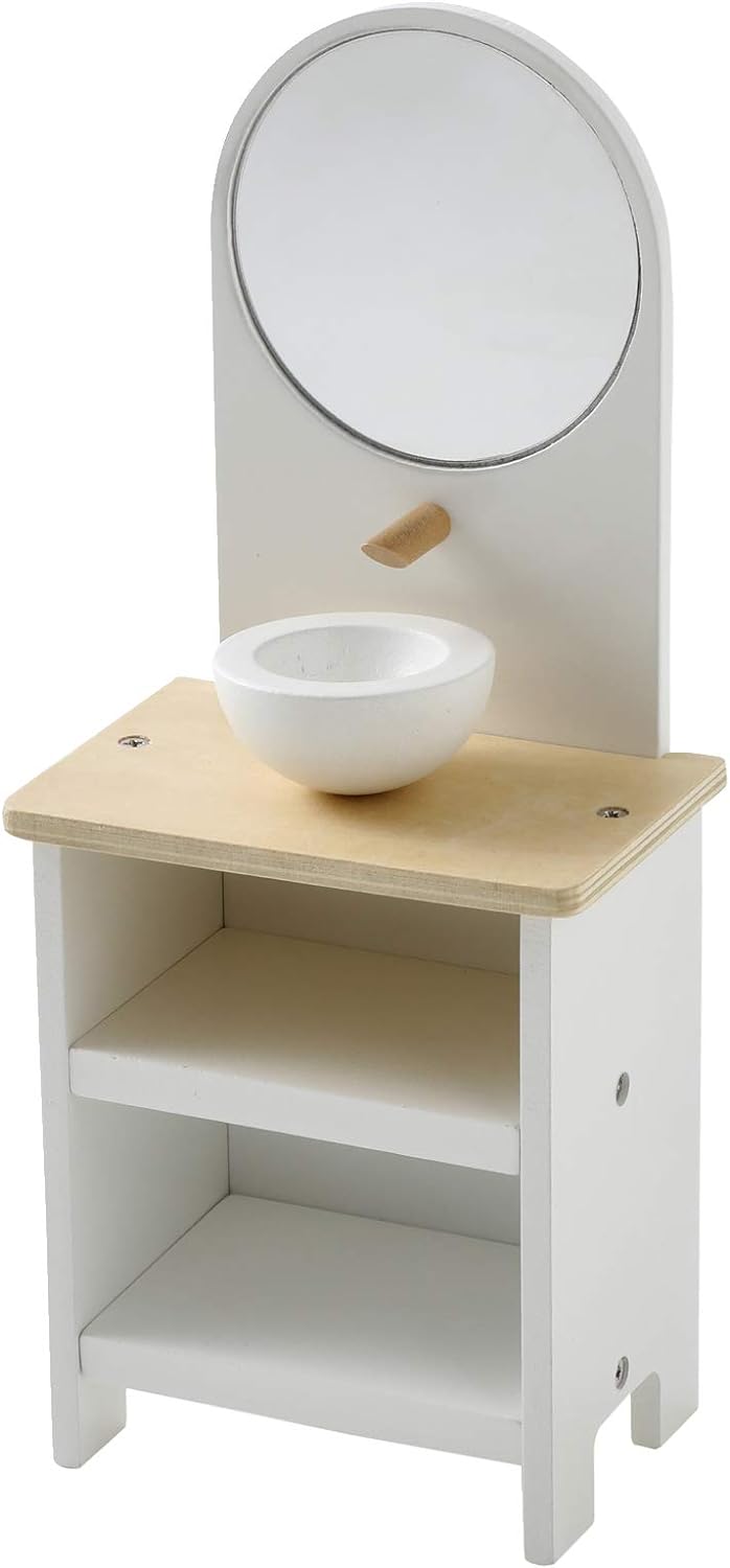 VERTBAUDET Badezimmermöbel für Puppe, Modell aus Holz, Weiss, TU