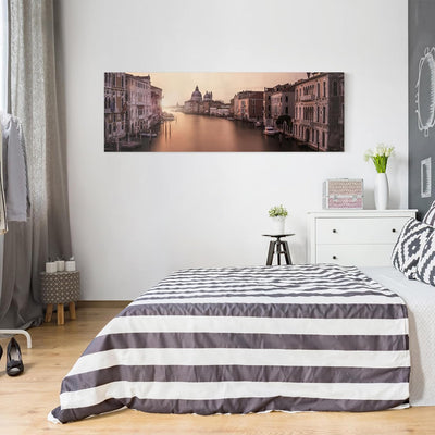 Bilderwelten Leinwandbild - Abendstimmung in Venedig - Panorama Quer, 40cm x 120cm, 40cm x 120cm