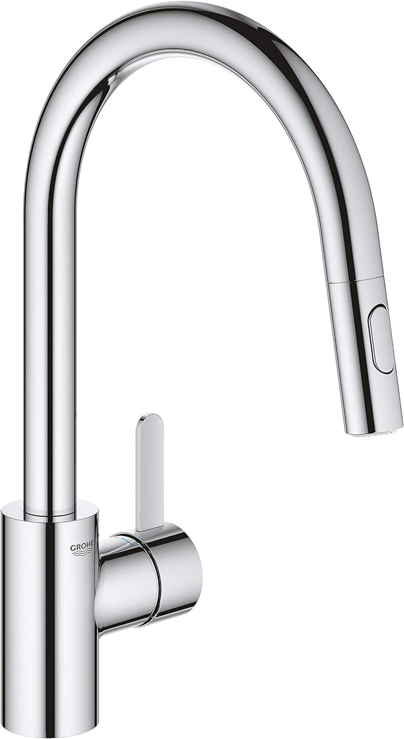 GROHE Eurosmart Cosmopolitan - Einhand-Spültischbatterie (Hoher Auslauf, zwei Strahlarten, herauszie