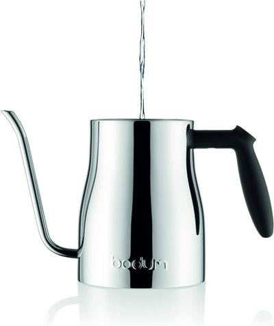 Bodum Bistro Wasserkocher mit Schwanenhals, Chrom, 963 ml 34 Ounce Chrome, 34 Ounce Chrome