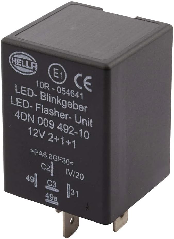 HELLA - Blinkgeber - 12V - 5-polig - gesteckt - LED - mit Halter - 4DN 009 492-101