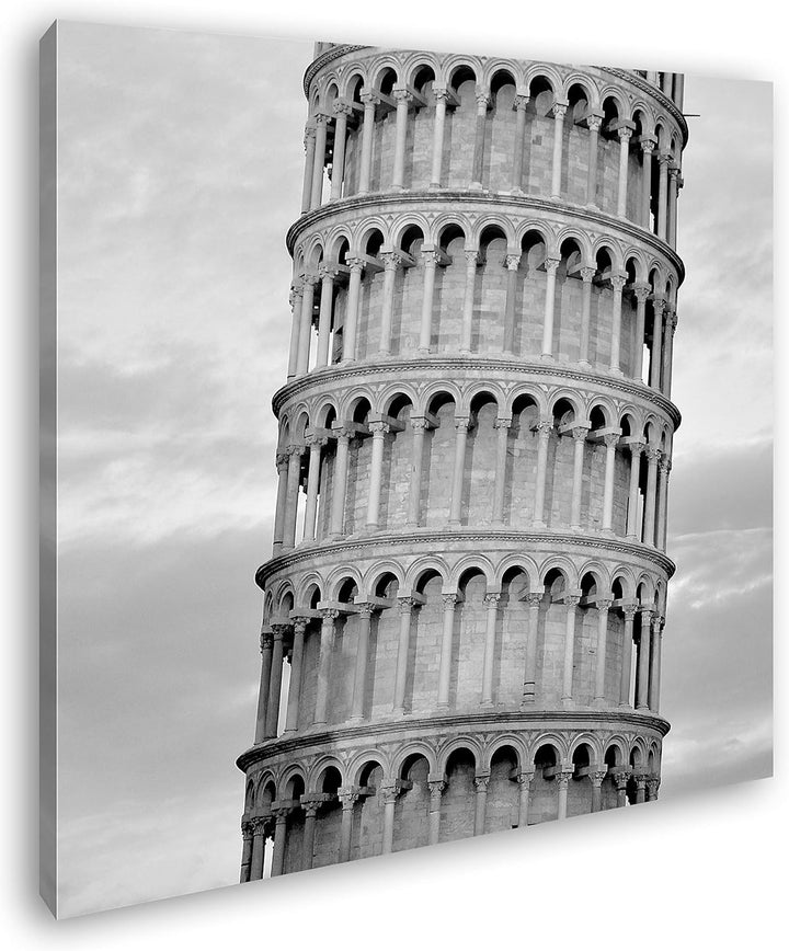 deyoli Ausschnitt des Schifferturm von Pisa Format: 60x60 Effekt: Schwarz&Weiss als Leinwandbild, Mo