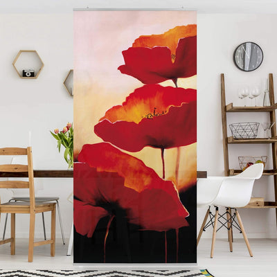 Bilderwelten Raumteiler Poppy Family 250x120cm inkl. transparenter Halterung 250x120cm incl. transpa