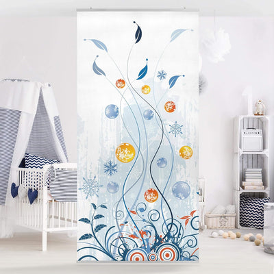 Raumteiler Winterranken 250x120cm inkl. transparenter Halterung 250x120cm incl. transparent hanger,