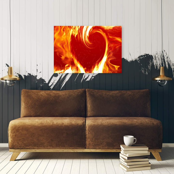 Feeby Dekobild Herz Deko Wand Kunstdruck abstrakt Rot 70x50 cm M14332 70x50 cm, M14332 70x50 cm