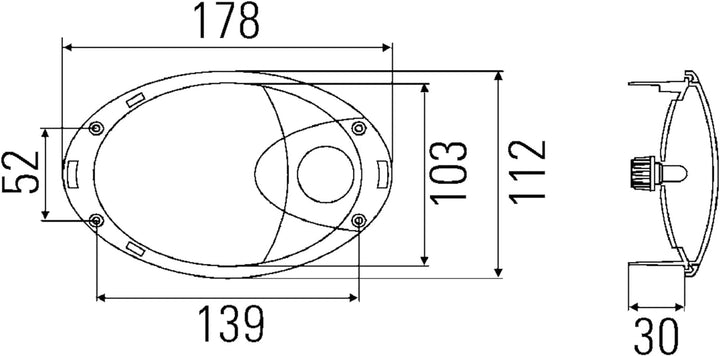 HELLA - Innenraumleuchte - Halogen - 12V - W5W - Einbau/Schraubanschluss - Lichtscheibenfarbe: trans