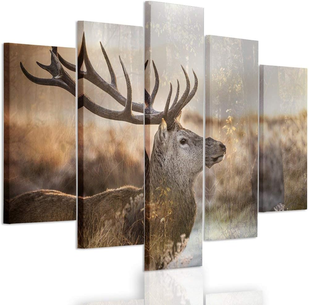 Feeby. Leinwandbild - 5 Teile - Bilder, Wand Bild, Wandbilder, Kunstdruck XXL, 5-Teilig, Typ A, 150x