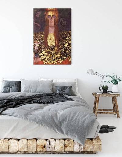 Generisch Gustav Klimt - Minerva oder Pallas Athena als Leinwandbild/Grösse: 120x80 cm/Wandbild/Kuns