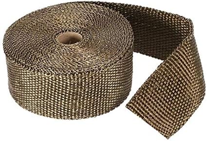 Auspuffband Schwarz, Abwärme Wrap, 10m x 5cm Titan Abwärme Wrap Roll Tape Auto Motorrad Abwärme Rohr