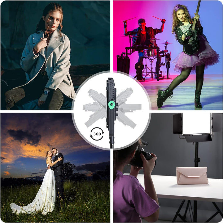 VILTROX RGB LED Videoleuchte Fotografie Beleuchtung mit APP Steuerung 360° Vollfarbe 30W Dimmbar Zwe