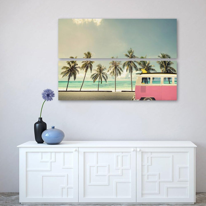 Feeby. Wandbilder - 2 Teile - 60x60 cm - rechteckige Form Bilder Kunstdrucke Deko PanelMEER, STRAND,