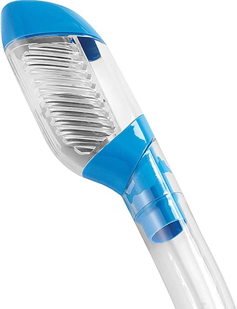 Cressi Premium Trockenschnorchel Erwachsene Dry Clear/Blau, Dry Clear/Blau