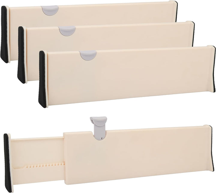 Kurtzy 4Stk Schubladenteiler Verstellbar Sortiersystem Schublade Kunststoff – 37,5 x 10 cm Schublade