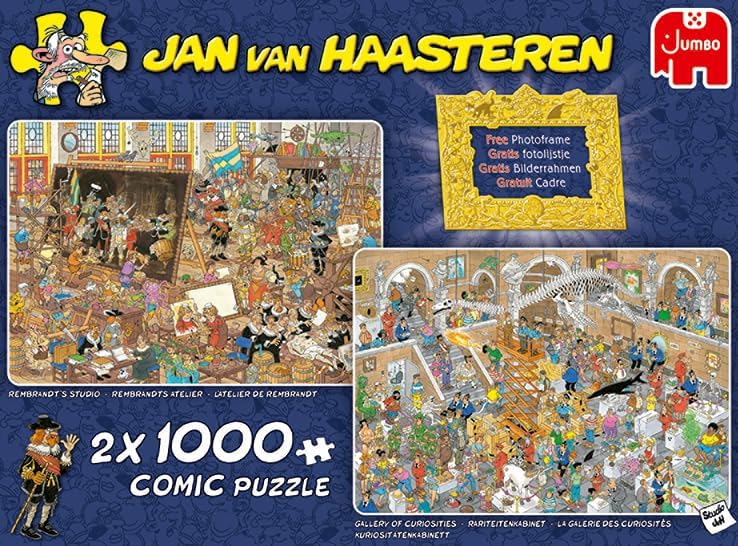 Jumbo 20032 A Trip to The Museum 2x1000 Pieces Jigsaw Puzzle, Mehrfarbig