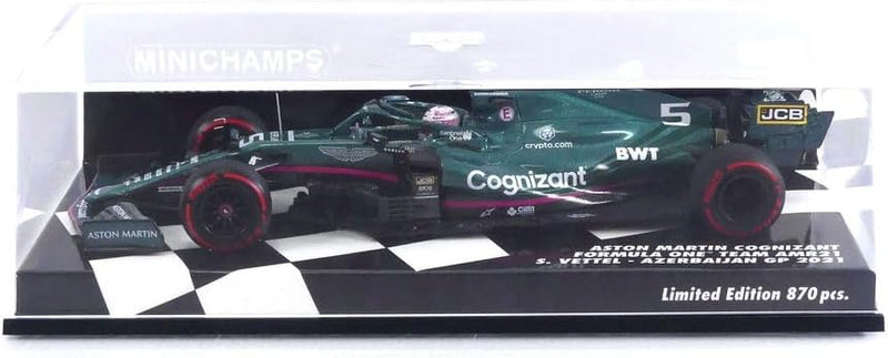 Minichamps 417210705 1:43 Aston Martin Cognizant Formula One Team AMR21-Sebastian Vettel-2nd Aserbai