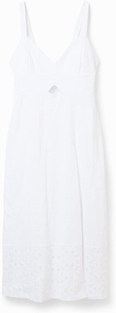 Desigual Damen Dress S Weiss, S Weiss