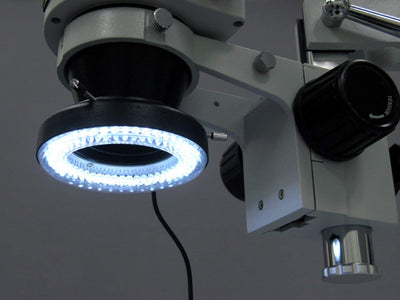 AmScope LED-144A-YK LED-Lichtrichtungs-einstellbares Mikroskop-Ringlicht mit Adapter für Stereomikro