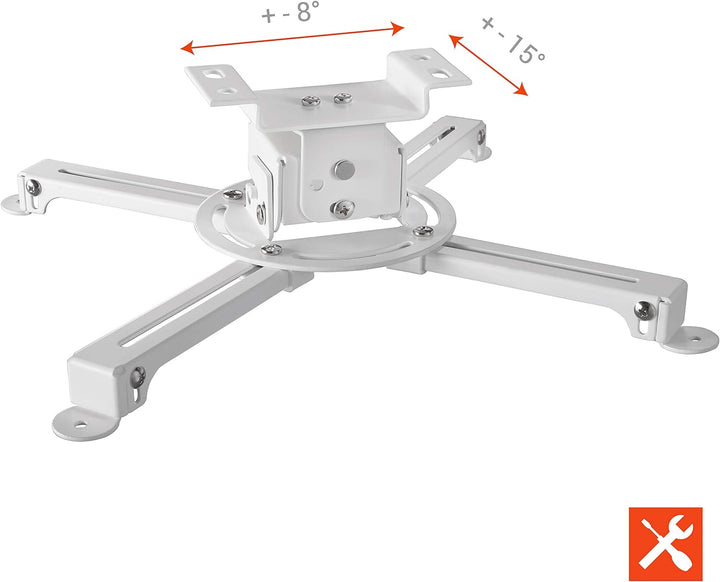 celexon neigbare Beamer-Deckenhalterung weiss Multicel 1000Pro - 10cm Deckenabstand - bis 15kg 10 cm