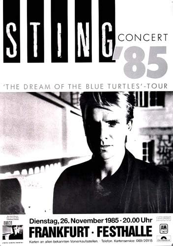 Sting - Blue Turtles, Frankfurt 1985 » Konzertplakat/Premium Poster | Live Konzert Veranstaltung | D