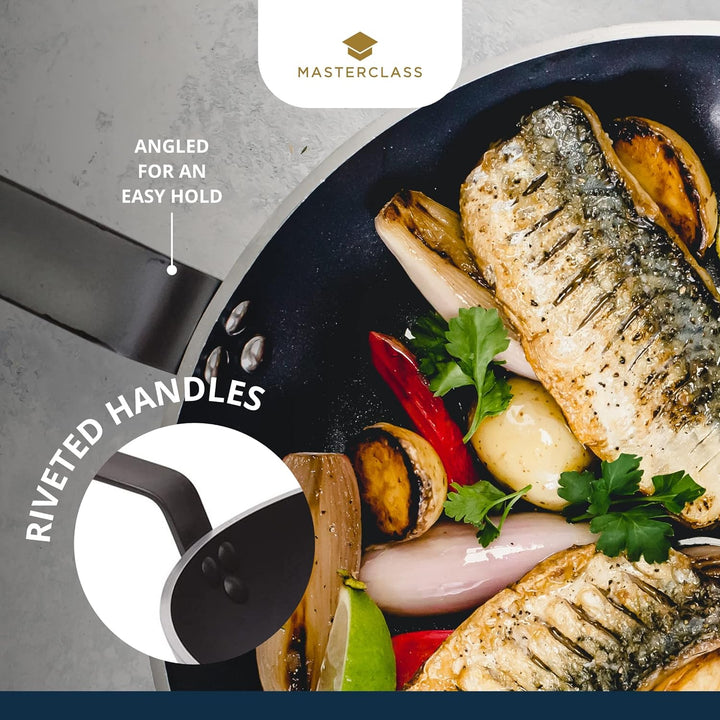 Kitchen Craft MasterClass Professional Strapazierfähige Antihaft-Bratpfanne, Aluminium, 32 cm – Silb