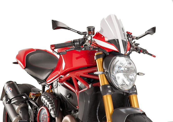 Puig 8900 W Touring Windschutzscheibe für Ducati Monster 1200 R 16 '– 17' Transparent, Transparent