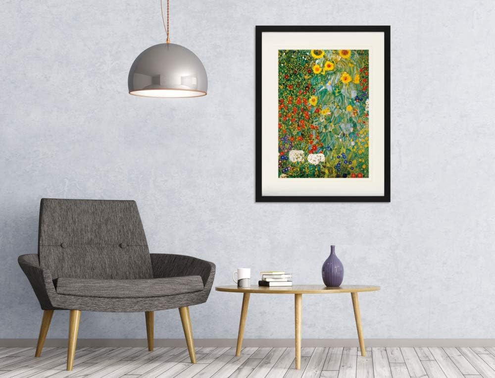 1art1 Gustav Klimt Poster Bauerngarten Mit Sonnenblumen, 1905-06 Gerahmtes Bild Mit Edlem Passeparto
