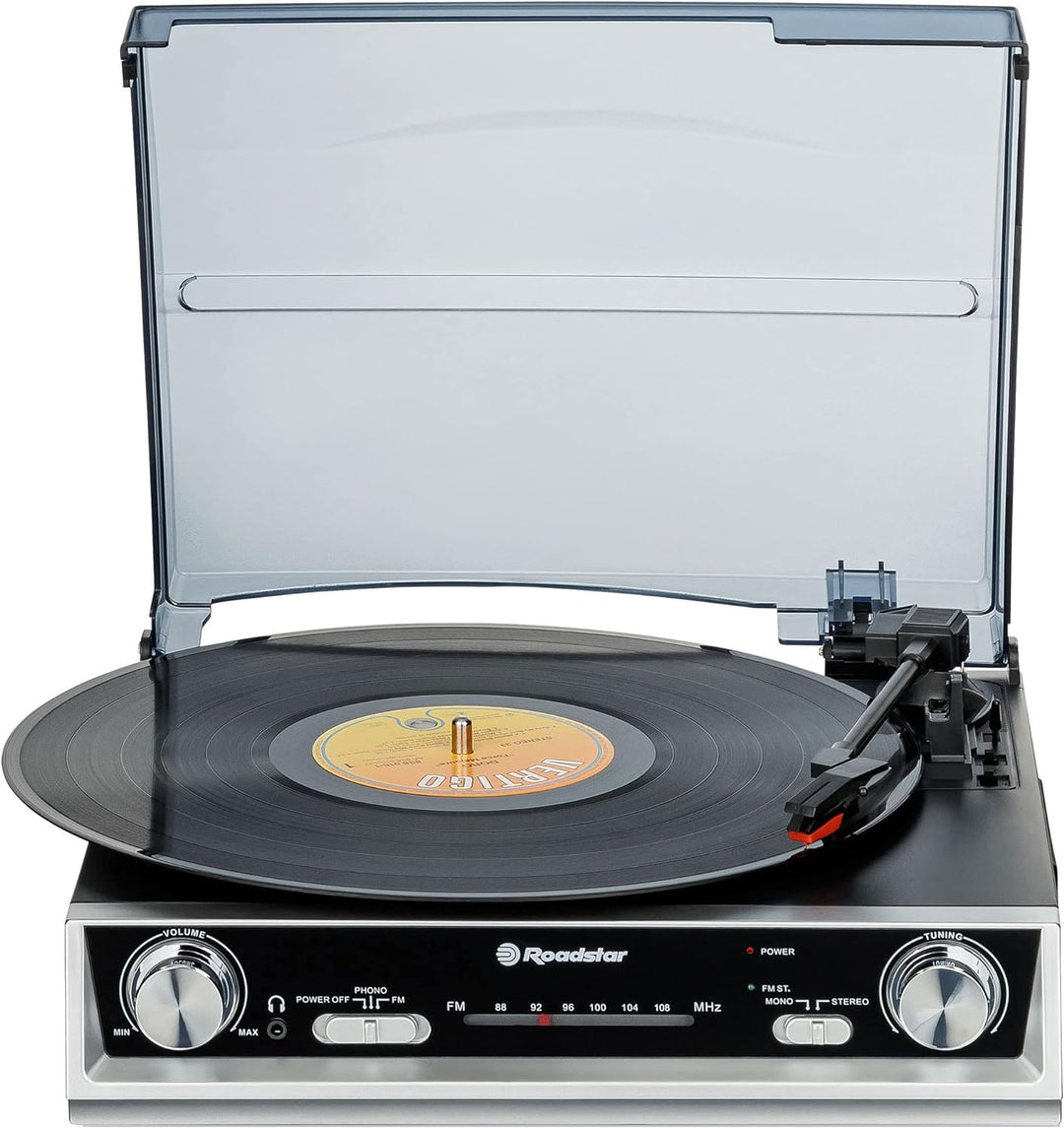 Roadstar TTR-8634 Audio Turntable Black Silver