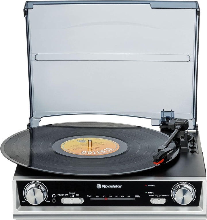 Roadstar TTR-8634 Audio Turntable Black Silver