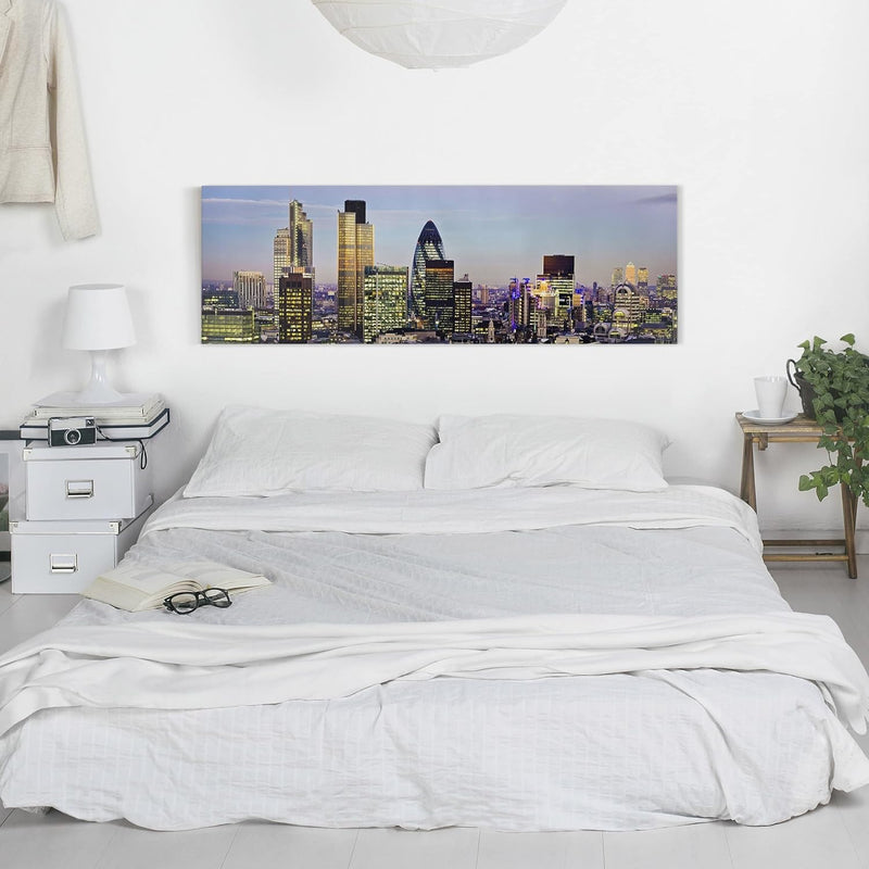 Bilderwelten Leinwandbild - London City - Panorama Quer, 40cm x 120cm, 40cm x 120cm