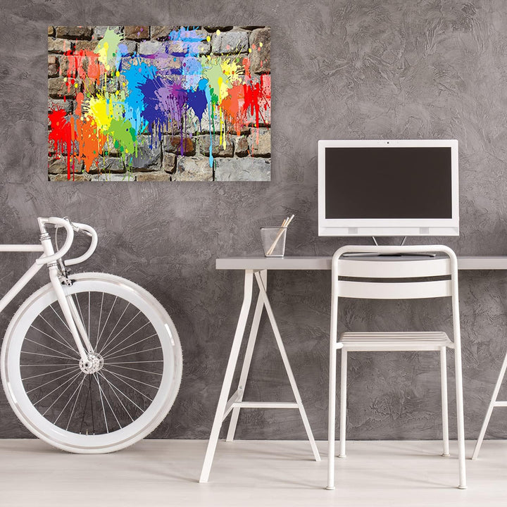 Feeby Vlies Leinwandbild Abstrakte Wandmalerei 100x70 cm Wanddeko Design Kunstdruck Zimmerdeko Bilde