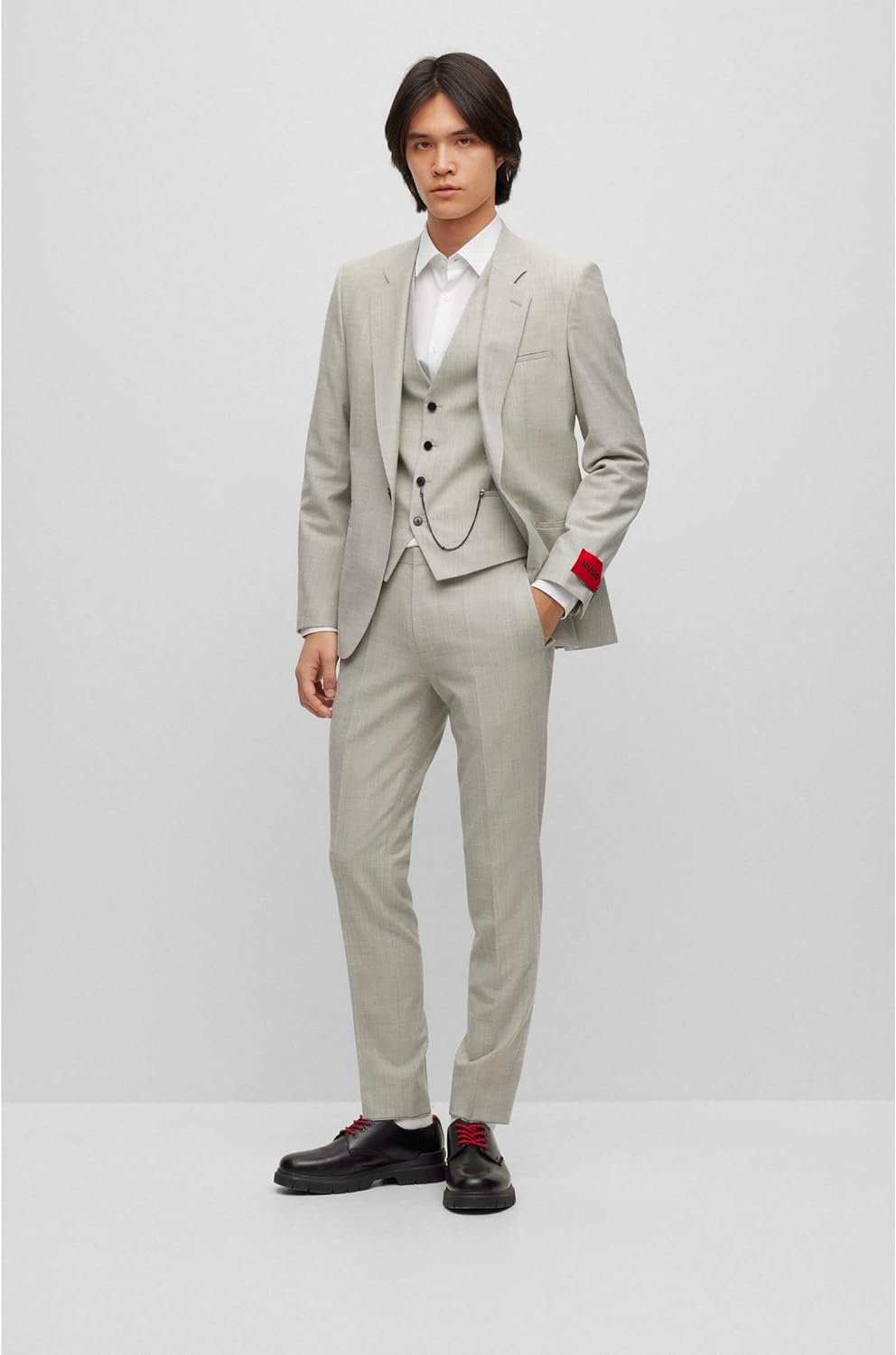HUGO Herren Ekoy Shirt, Open White199, 38 EU