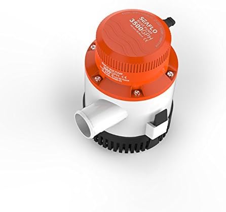 LIGHTEU®, Seaflo DC 12V 3500GPH Non-Automatic Bilgenpumpe Tauchwasserpumpe für Marineboote Yacht Woh