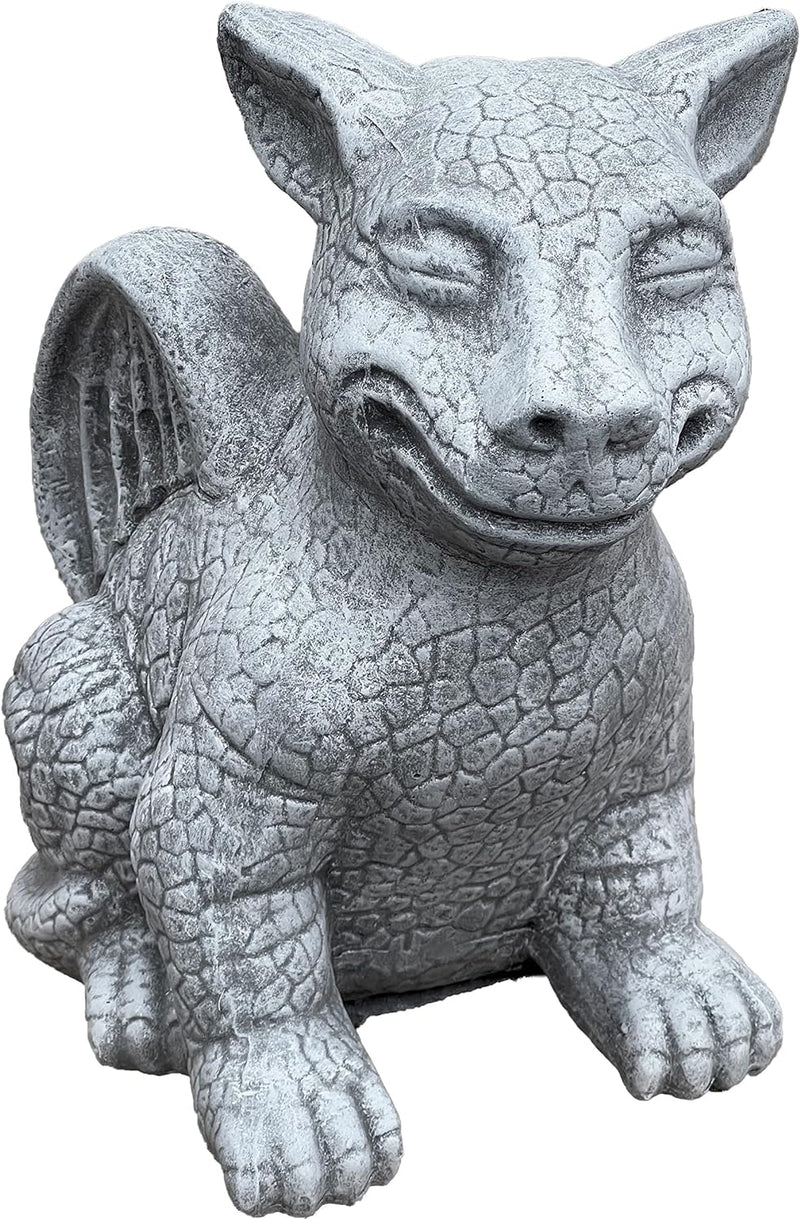 stoneandstyle Steinfigur Drachen Gargoyle frostfest Steinguss