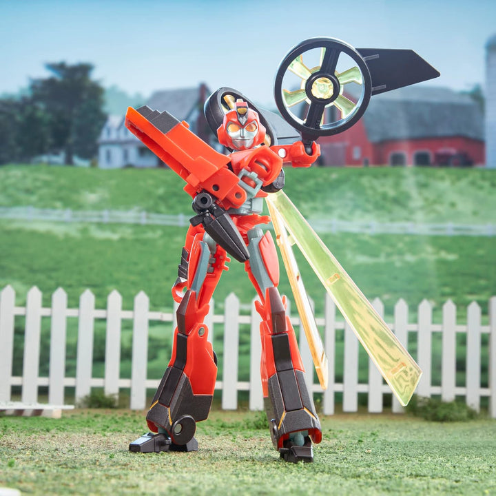 Transformers EarthSpark Figur Terran Twitch Deluxe Klasse 12,5 cm Roboter Spielzeug für Kinder ab 6